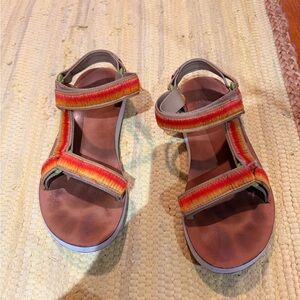 Teva Women's Red and Orange Sandals